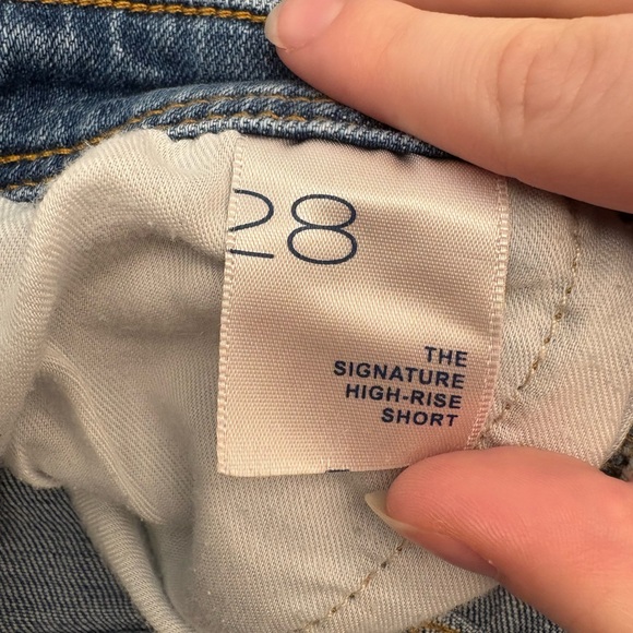 Pilcro Anthropologie Signature High Rise Short Denim Cutoff Shorts Size 28 - Picture 5 of 6